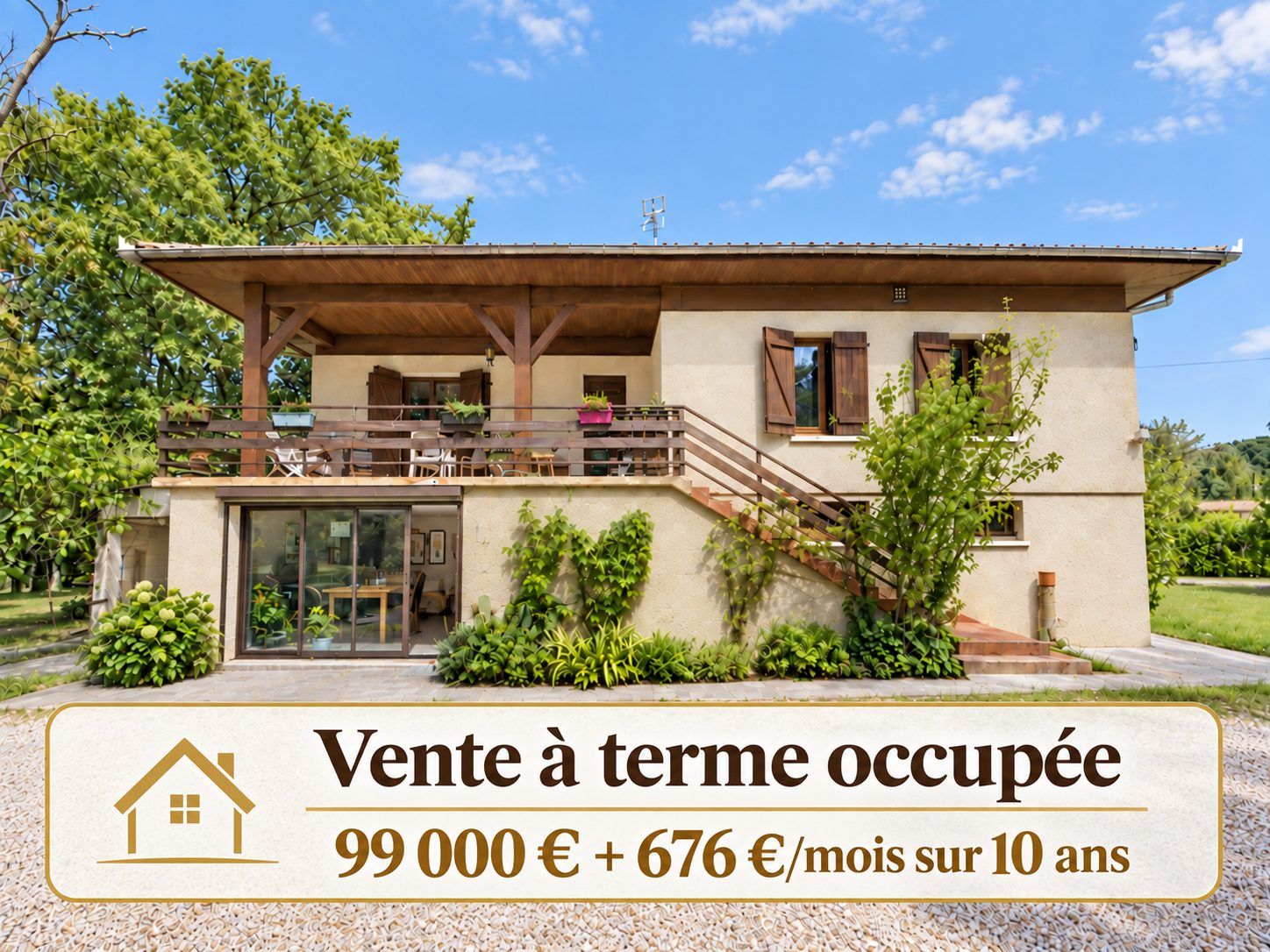 Castelsarrasin – Maison 200 m² – Vente à terme occupée