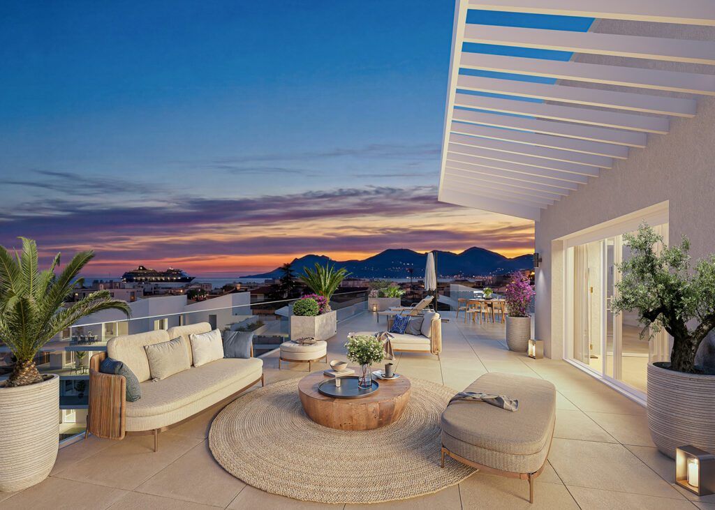 Cannes, Proche Centre/Croisette , Villa sur le toit 4 pièces avec Piscine 