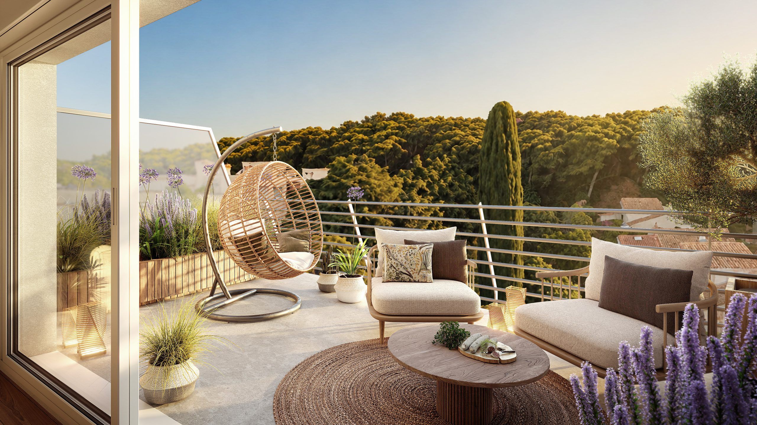 Le Cannet, 3 pièces en Avant Dernier Etage avec Terrasse et Parking
