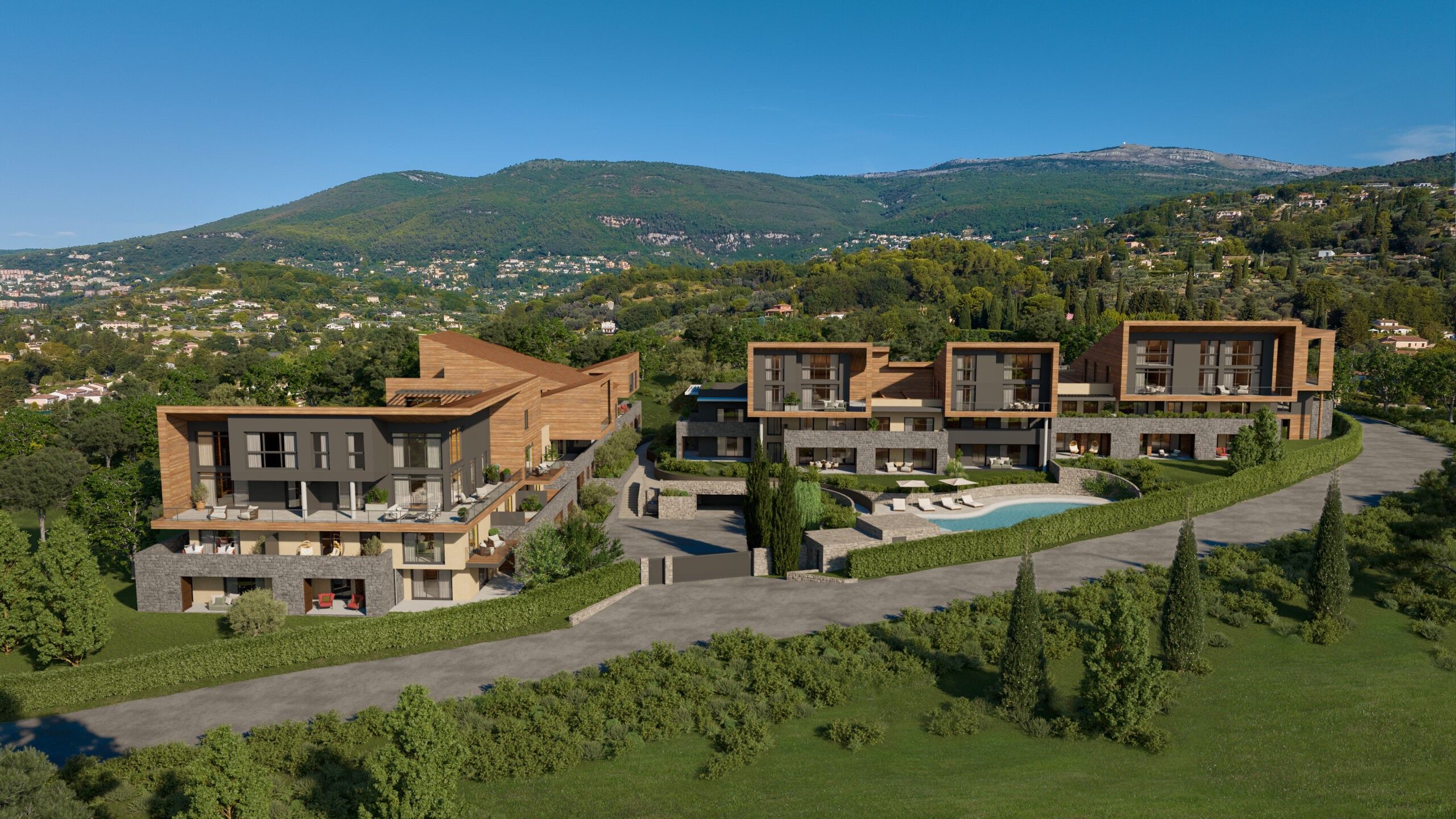 Châteauneuf-Grasse, Appartement-Villa Contemporain de type 5 pièces avec terrasses