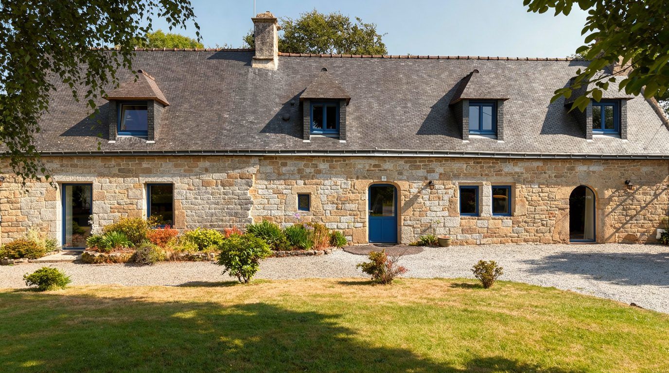 Longère de caractère avec piscine et potentiel locatif – Languidic