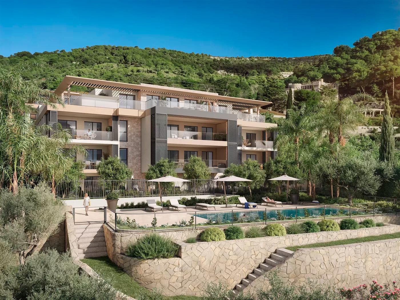 Èze, appartement 2 pièces avec Terrasse et Piscine