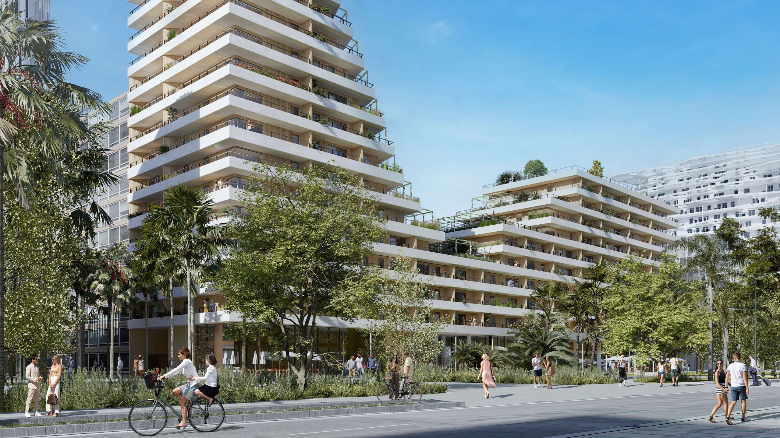 Nice Écovallée, 2 pièces en étage élevé avec Terrasse et Parking