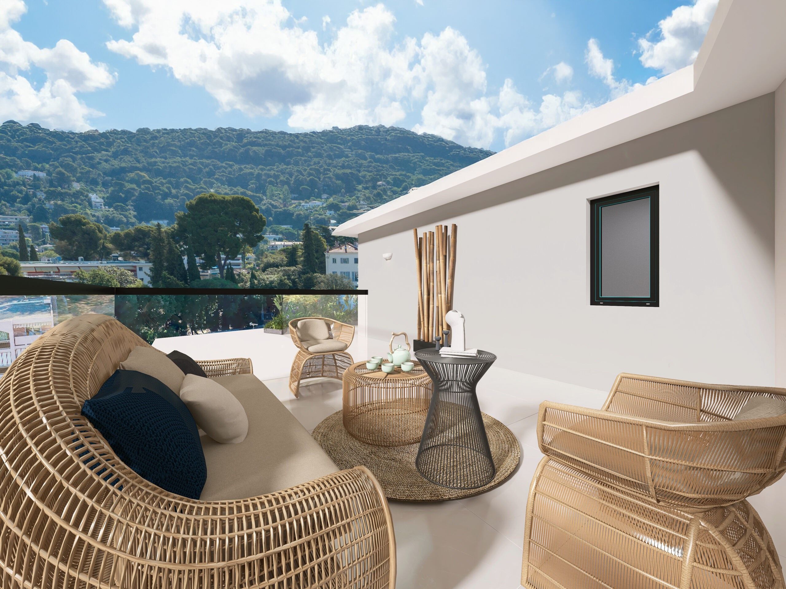 Le Cannet, 4 pièces en Dernier Étage avec Terrasse et Jacuzzi