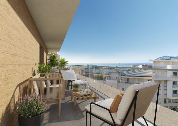 Juan-les-pins, Villa sur le toit type 5 pièces avec Vue Mer  